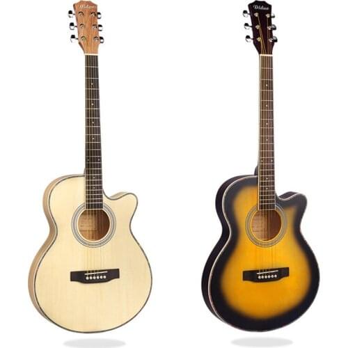 1 Pcs 40 Inch Basswood Acoustic Guitar Sunset Color Unisex Rosewood Fingerboard Guitarra Guitar Strings