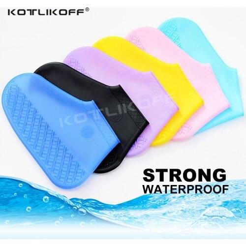 Waterproof Shoe Covers Cycling Rain Reusable Overshoes Silicone Latex Elastic Shoe Covers Protect Shoes Accessories Dust Covers