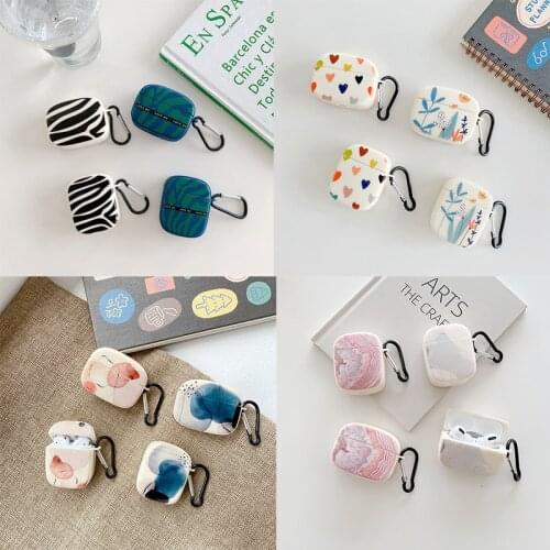Frosted marble zebra-stripe headset case for Apple airpods pro 2 Art Watercolor painting Wireless Earphone box protection cover