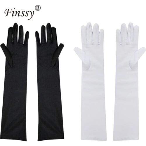 Lolita Cosplay Maid Gloves for Girls Halloween Costume for Girls Gloves Etiquette Elastic Tight Spandex Warm Gloves White Black