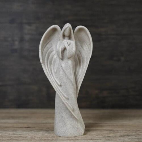 [MGT] European Guardian angel sculpture decoration living room study creative statue crafts retro home accessories prayer angel