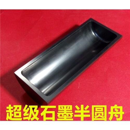 Graphite Boat for Tube Furnace Graphite Semi-circular Boat Crucible with Lid Graphite Box Rod Graphite Crucible