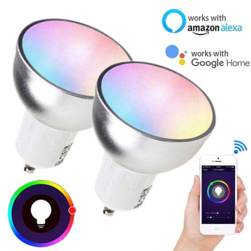 GU10 WiFi Bulb RGB Smart Light Smart Bulb Wireless WiFi App Remote Control Light Smart Home Smart Life For Alexa Google Home