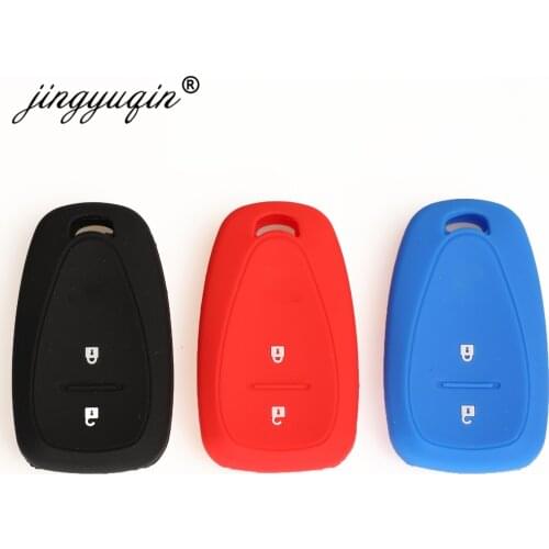 Jingyuqin 30pcs 2BTN Smart Rubber Remote Key Cover for Chevrolet Cruze Orlando EQUINOX Malibu Silicone Car Key Case Holder Fob