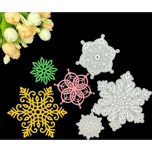 Julyarts Metal Cutting Dies Stencils Cut DIY 3pcs Snow Flower Snowflake Marry Christmas Steel Scrapbooking Metal Paper Cards