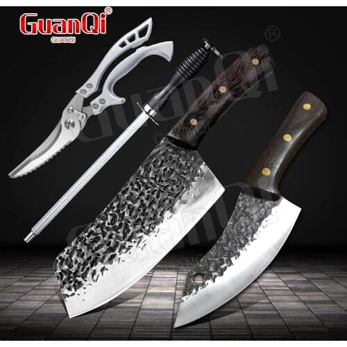 Forged Kitchen Knifes Hammer Blade Chef Knife Fishing Boning Knife Filleting Knife Cleaver Knife Butcher Knife Slicing Knife