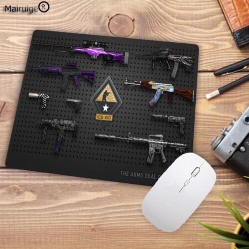 Mairuige Gun Style Computer PC Loptop Optical Gaming Mice Mat Rubber Rectangle Lock Edge Mouse Pad For CSGO LOL DOTA Gamer