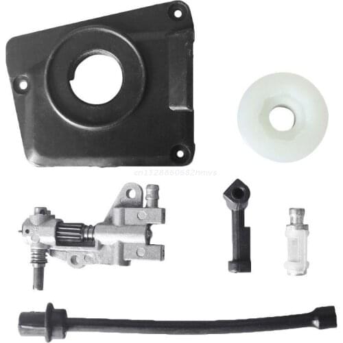 Oil Pipe & filter & oil pump & cover & worm gear Kit For Chinese 45CC 52CC 58CC 4500 5200 5800 Chainsaw Dropship