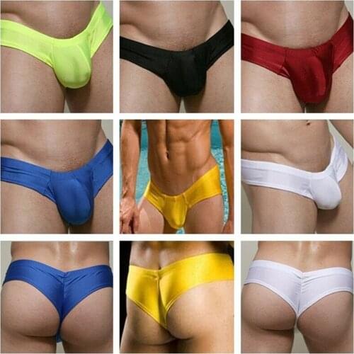 Mens Sheer Mesh Boxer Briefs Bulge Pouch Underwear Swimsuit Underpants Knickers