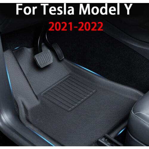 For Tesla Model Y 2021 Floor Mat Waterproof Non-slip Modified Model3 Accessories 3Pcs/Set XPE Fully Surrounded Special Foot Pad