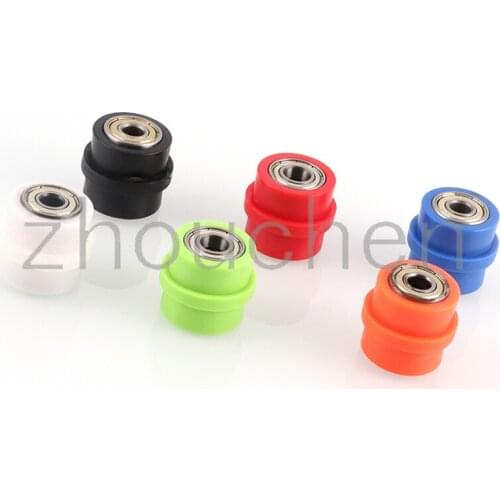 Tensioner Wheel Motorcycle Chain Pulley Pit Dirt Roller Slider (Blue)