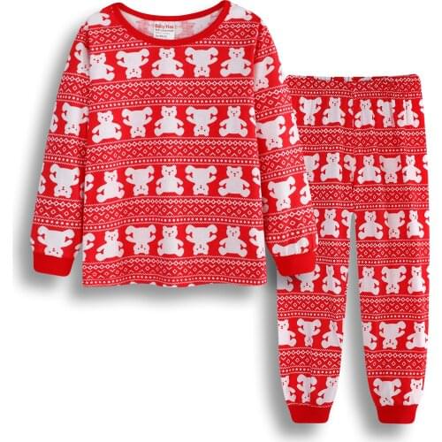 Autumn Winter Kids Pajamas Sets Baby Girl Clothes Boys Pyjamas Girls Pijamas Baby Sleepwear Childrens Christmas T-shirt+Pants