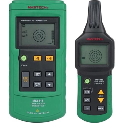 Professional Wire Cable Tracker Metal Pipe Locator Tester Meter 12~400V Detector MS6818