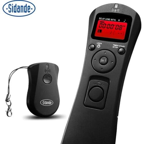 Sidande RST-7200C2.4G wireless remote control LCD timer remote control shutter release for Canon and other DSLR cameras