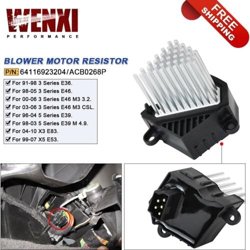 Final Stage Heater Resistor Blower Motor Resistor FSU Aftermarket For BMW 3 5 X3 X5 Series E46 E39 E83 E53 64116923204
