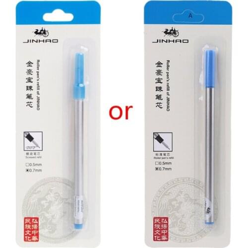 H05B Jinhao Roller Ball Rollerball Pen Refill Cartridge Blue Black Ink 0.7mm