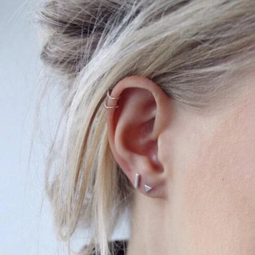 2pcs Punk Rock Vintage Stainless Steel Clip Earrings No Pierced Ear Cuff Pendientes Men Earrings Ear Stud Wrap Earcuff Brincos