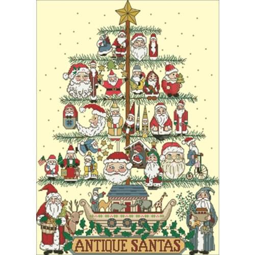 Old christmas tree patterns Counted Cross Stitch 11CT 14CT18CT DIY Chinese Cross Stitch Kits Embroidery Needlework Sets