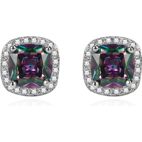 Gorgeous Zirconia Stud Earrings for Women Noble Wedding Party Earring Fine Birthday Gift Lady fine Jewelry silver earrings