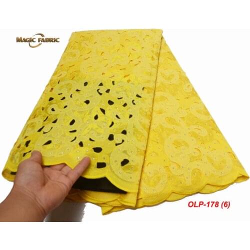 High quality hand cut Nigeria double organza lace fabrics 2019 embroidery beaded stones french tulle African lace fabric OLP-178