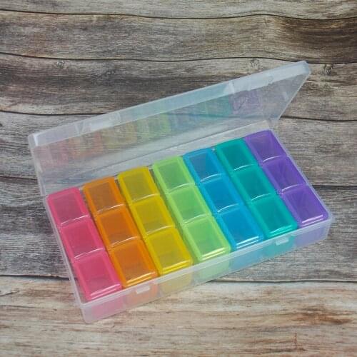 Portable 21 Grids Detachable Electrician DIY Tool Box Case Rhinestone Beads Nails Nuts Jewelry Display Organizer Storage Box