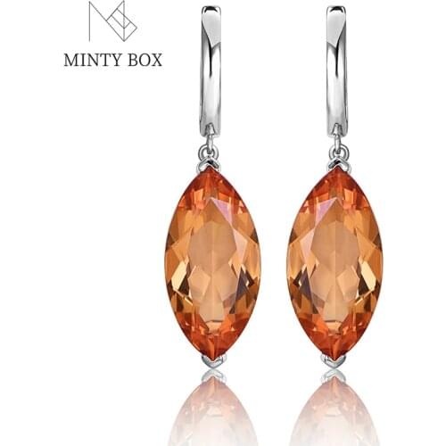 Mintybox Diaspore Gemstone Stud Earrings for Women Solid 925 Sterling Silver Sultanite Send Wife Daughter New Gifts Fine Jewelry