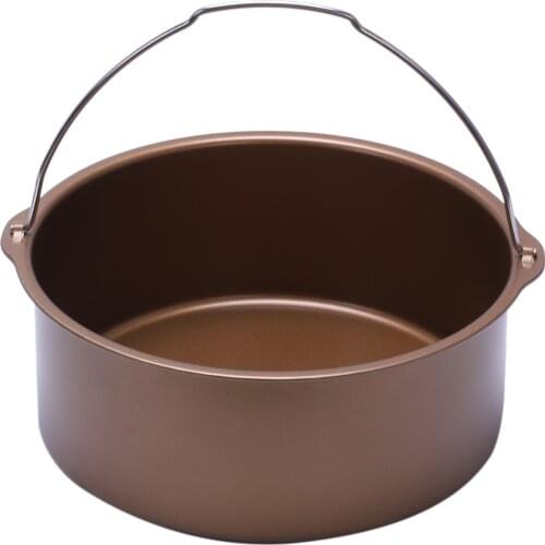 1 metal air fryer accessories removable non-stick baking pan cake baking pan 20.3 cm kitchen baking pan cake tool