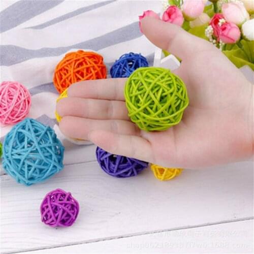 1pcs 3cm Kawaii Rattan Ball Patio Garden Decorative Balls Christmas Ornament DIY Window Wedding Birthday Party Decoration