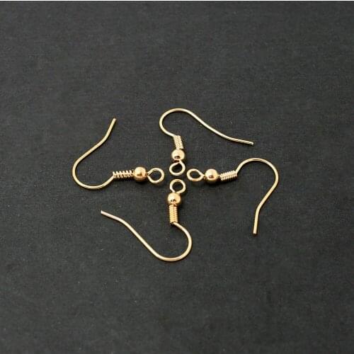 100pcs 18x20mm Earrings Clasps Hooks Gold/Rhodium Clasps Earring Jewelry Findings For Jewelry Making Earrings DIY Accessories