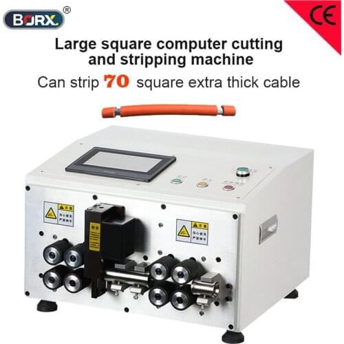 110V 70 mm square automatic wire feeder wire harness stripping machine computerized cable peeling tool