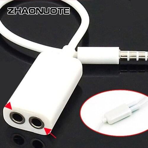 2pcs 3.5 Mm Revolution Mother Audio Two Connectors Couple Double Jack Computer Headphone Speaker Interface Splitter