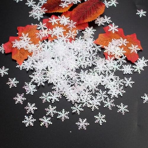 200/300pcs Artificial Christmas Snowflake Party Decoration Supplies Handmade DIY Birthday Wedding Decoration New Year Home Decor