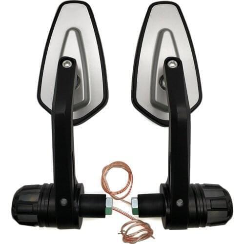 22mm Universal Motorcycle Mirror with signal light End Side Rearview Mirror for Honda XR125 CRM250R CRF250L CRF250M CRF1000L