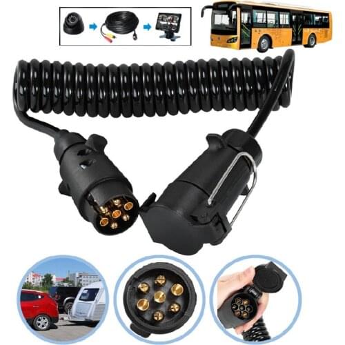 3m 7Pin Trailer Trailer Trailer Spring Wire Plug Line Trailer Power Extension Line PU Catapult Extension Line Caravan Accessorie