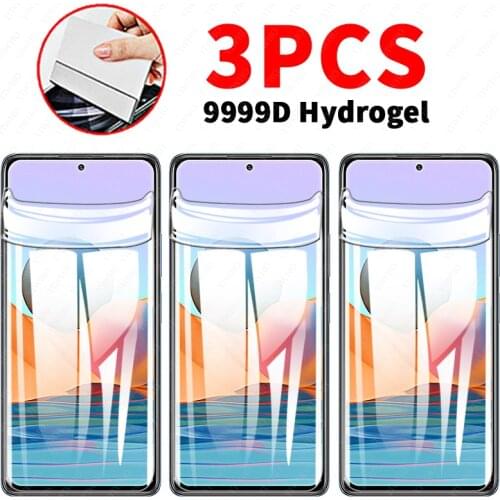 3PCS Redme Note10 Pro Hydrogel Film for Xiaomi Redmi Note 10 9 8 Pro 10pro 10s 9s 9t Front Screen Protector Redmy Not Glass Film