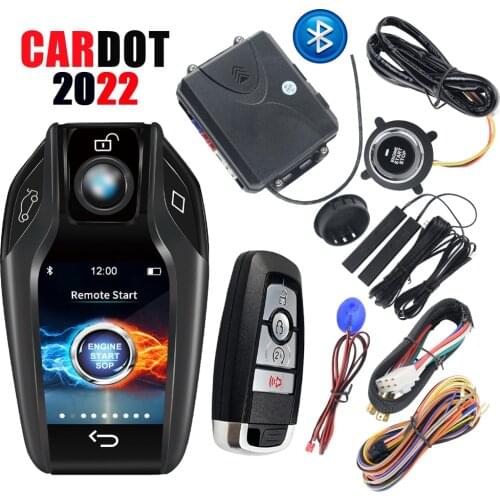 Cardot LCD Start Stop Remote Start Stop Engine PKE Lock Unlock Liquid Smart Open Trunk Finding Car Alarm