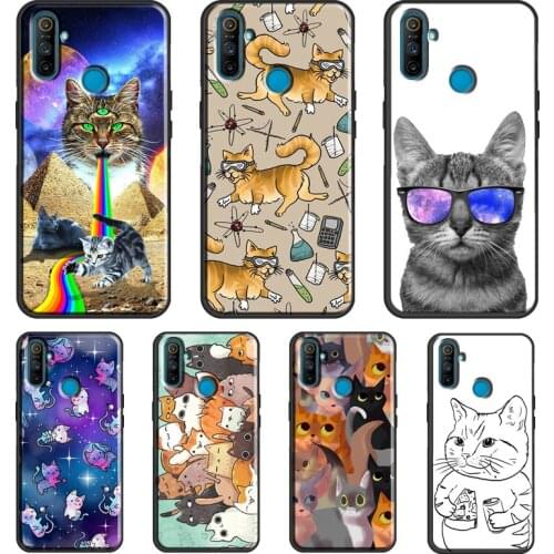 Cute Kitten Cats Cartoon For OPPO Realme 8 6 7 Pro Q3 7i C3 C11 C15 C21 GT Case For OnePlus 9R 7T 8T 8 9 Pro Coque
