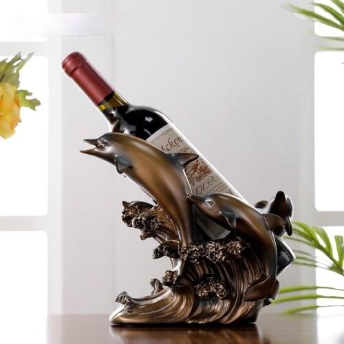 Zq Wine Rack Decoration Home Creative Living Room Wine Cabinet Window Hallway Decorations European Resin Decoration