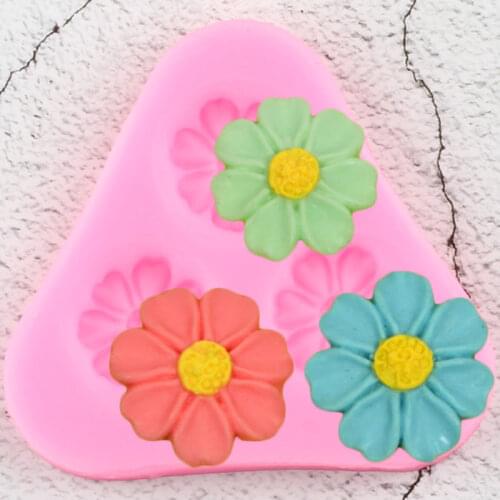 DIY Sun Flower Silicone Molds Daisy Cupcake Topper Fondant Mold Cake Decorating Tools Chocolate Gumpaste Candy Clay Resin Moulds