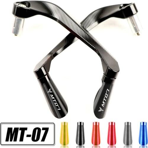 For Yamaha MT-07 FZ07 MT07 Lever Guards Real CNC Aluminum Alloy Hand Guard Motorcycle Brake Protector Rope Handlebar All Years