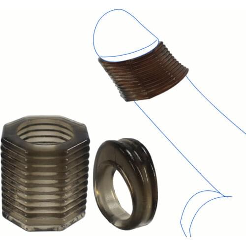 Foreskin Correction Penis Sleeve Delayed Ejaculation Screw Shape No Vibrator Erotic Sex Toys For Men Woman Sex Shop