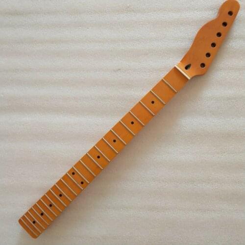 Yellow Reverse head 22 frets Maple Electric Guitar Neck Maple Fingerboard