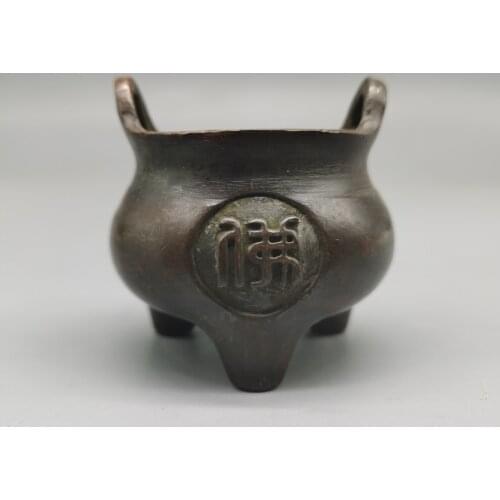 China Collect Copper Sculpture SandalWood Incense Burner Metal Crafts Home Decoration