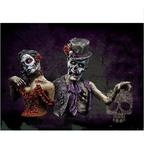 1/10 ancient Till Death do us Part bust Resin figure Model kits Miniature gk Unassembly Unpainted