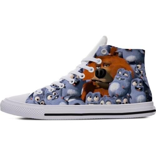 Hot Cool Fashion High Help Shoes Lightweight Sneakers Breathable Canvas Shoes High Quality Woman Man Grizzy and the Lemmings