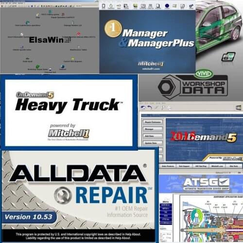 2021 Hot alldata V10.53 and mi...ll 2015 software autodata OD5 vivid elsawin all data atsg 24 in 1tb hdd usb 3.0 free shipping