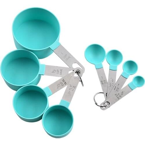 8 Piece Baking Accurate Measuring Set Measuring Cup and Spoons for Measuring Dry / Liquid Ingredients Kitchen Tool