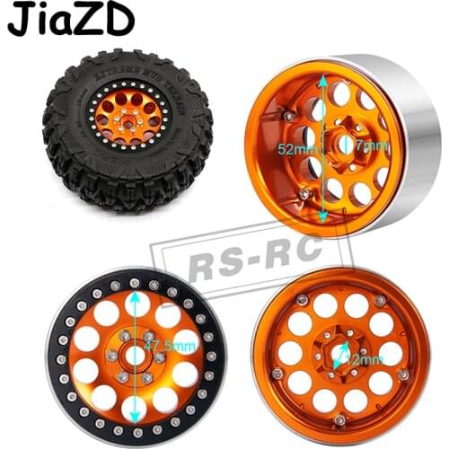 2/4PCS Metal Wheel Hub2.2inchBeadlock Wheel Rim for 1:10 RC Crawler Axial SCX10 SCX10 II 90046 AXI03007 Traxxas TRX-4 Tamiya D90