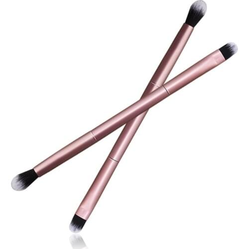 1Pcs Multi-functional Doubled Ended Eyeshadow Eye Shadow Makeup Cosmetic Brush Tool Champagne Gold Eye Shadow Makeup Beush