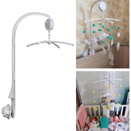 Baby Mobile Crib Holder 360 Degree Rotate Bracket Baby DIY Crib Mobile Bed Bell Hanging Toys Wind-up Music Box Baby Rattle Toys